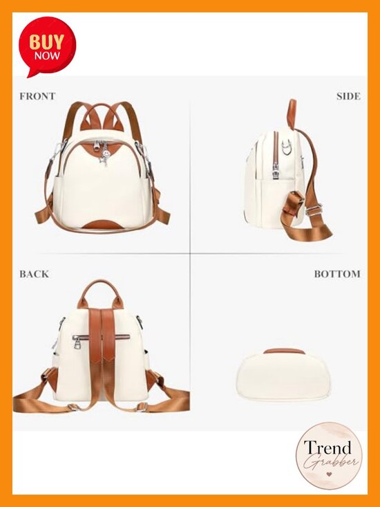 Genuine Leather Convertible Backpack Purse Shoulder Bag Daypack main image 5